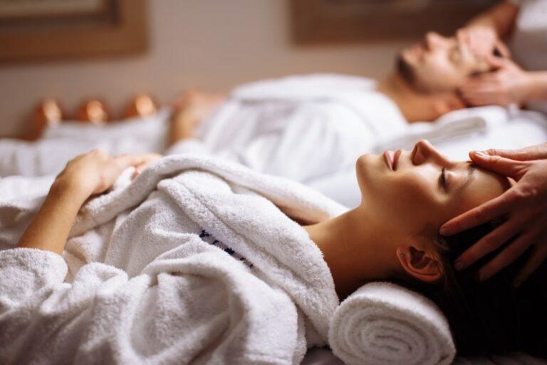 Couple receiving a Massage