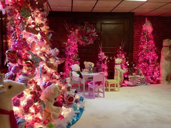 Room of Pink Lights and Stuffed Animals