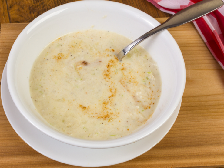 Soup in Bowl on Table